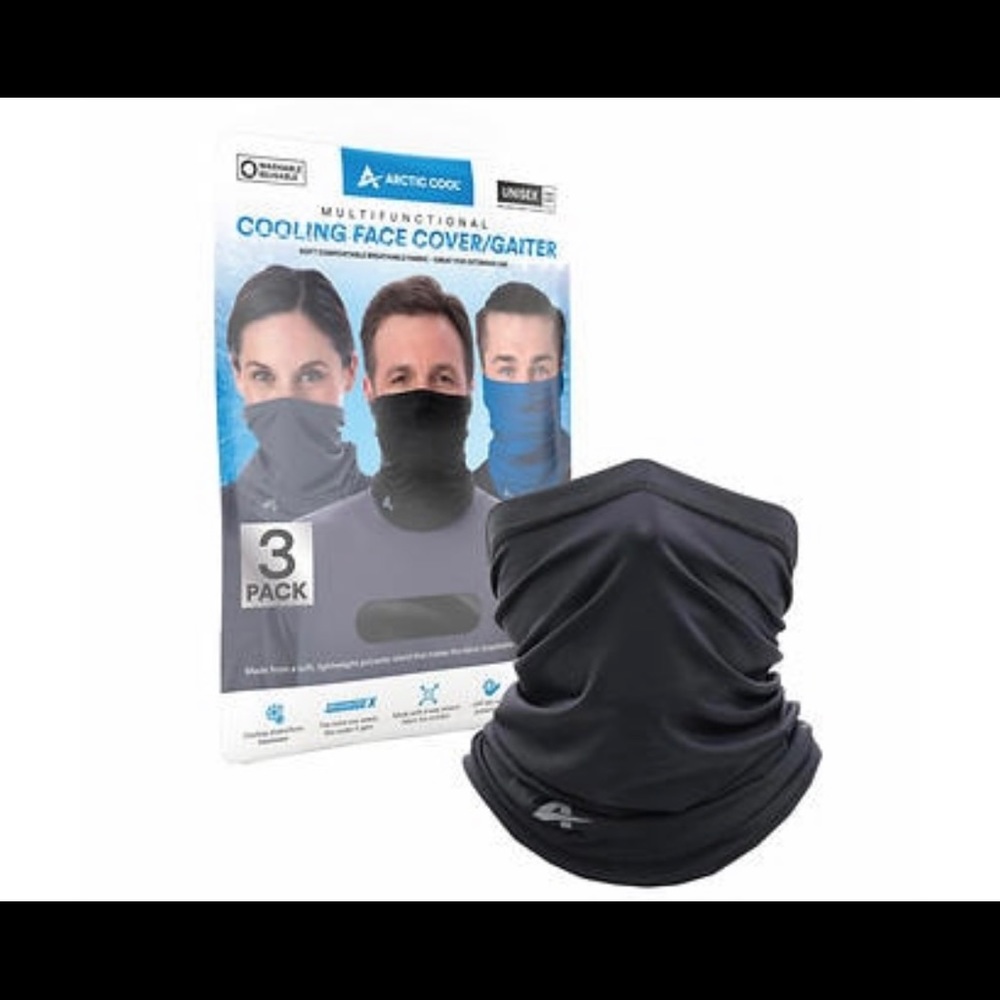 (3) UPF 50 Arctic Cool Cooling Face Gaiter 3 Pack